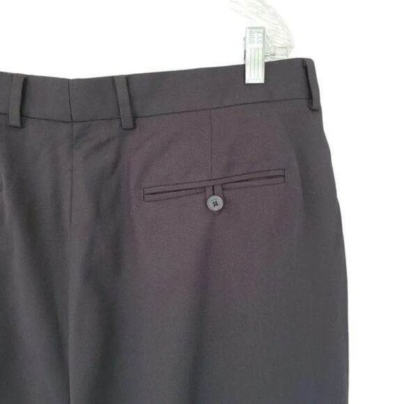 Perry Ellis Portfolio Straight Fit Dress Pants Black Men Size 36x34 Flat Front - Picture 7 of 9